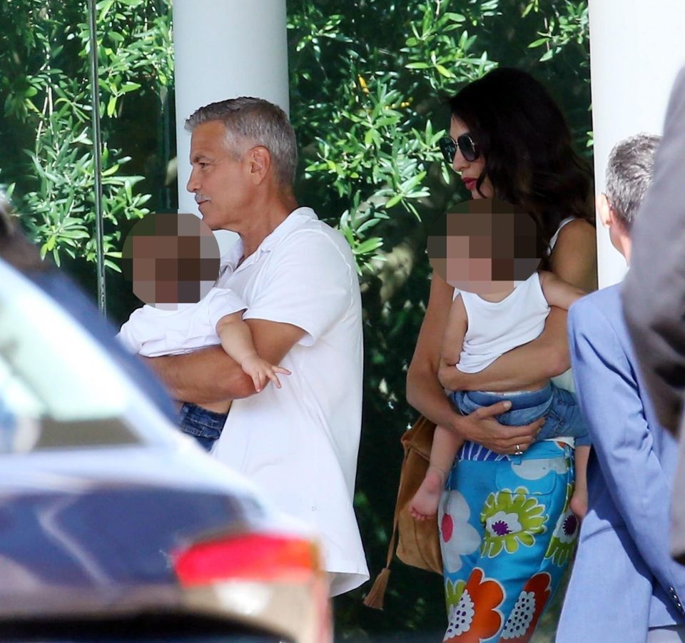 George Clooney was injured in a car crash in Sardinia. Here is arriving in the island for the summer on June 24