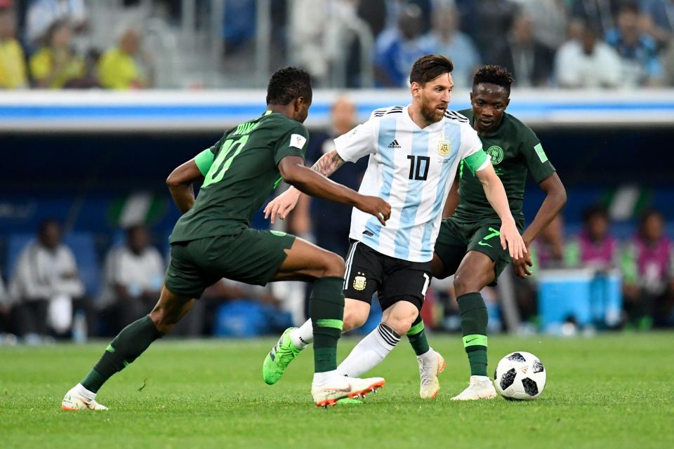  Mikel was tasked with tracking Lionel Messi during Nigeria's game with Argentina