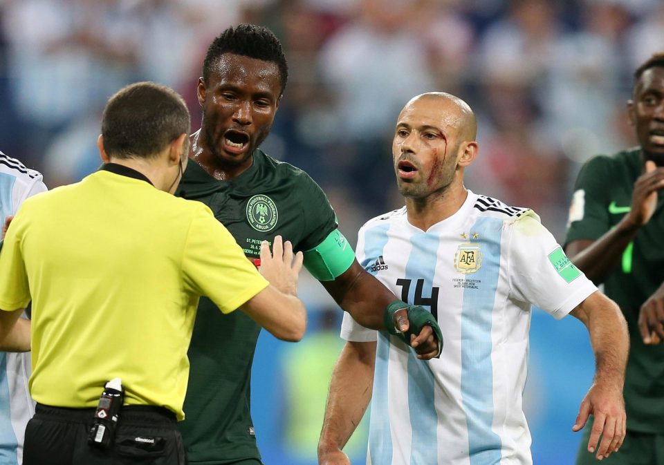  John Obi Mikel was in action for Nigeria against Argentina