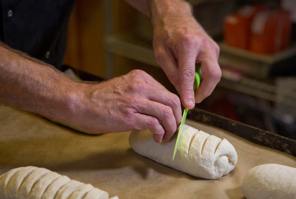  Customers see him baking the bread and producing it during the day