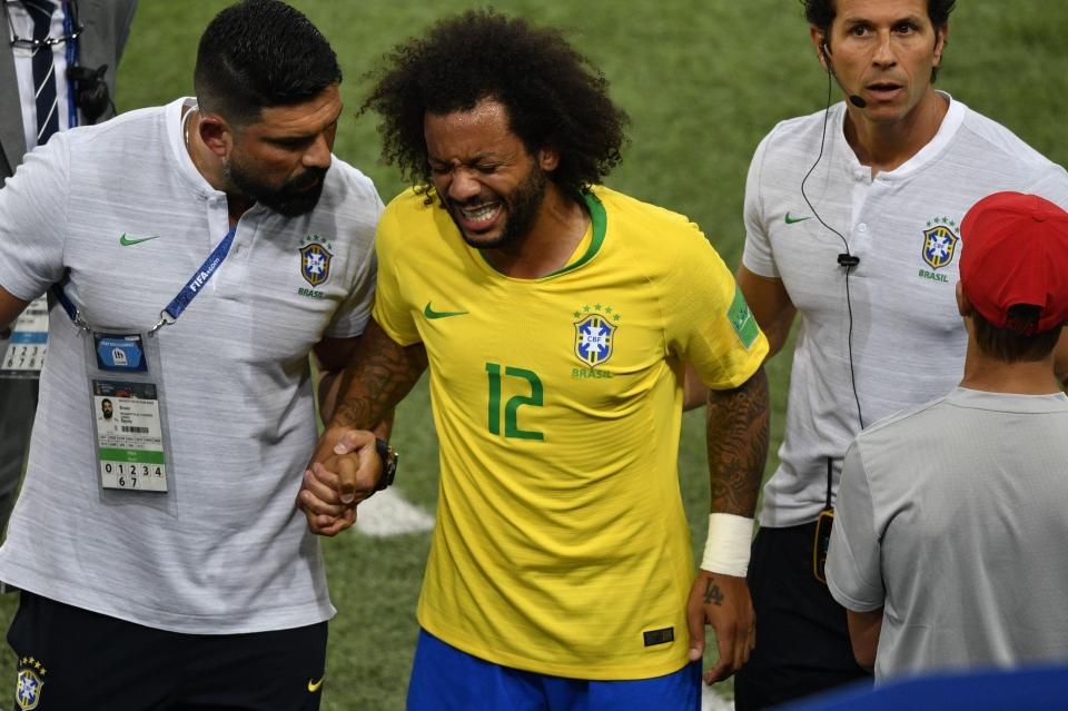  Marcelo lasted 10 minutes against Serbia