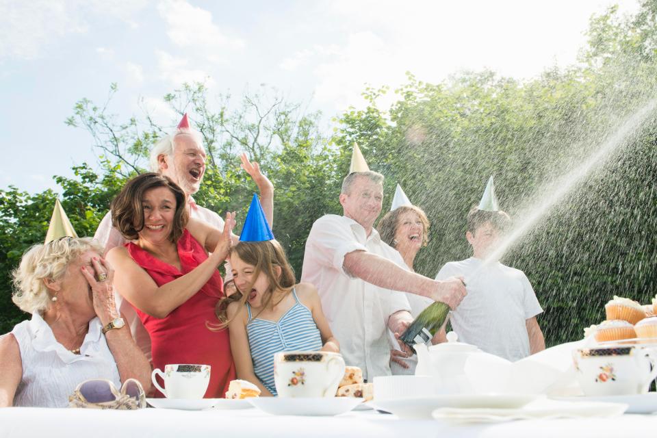  A family celebrates (stock image)