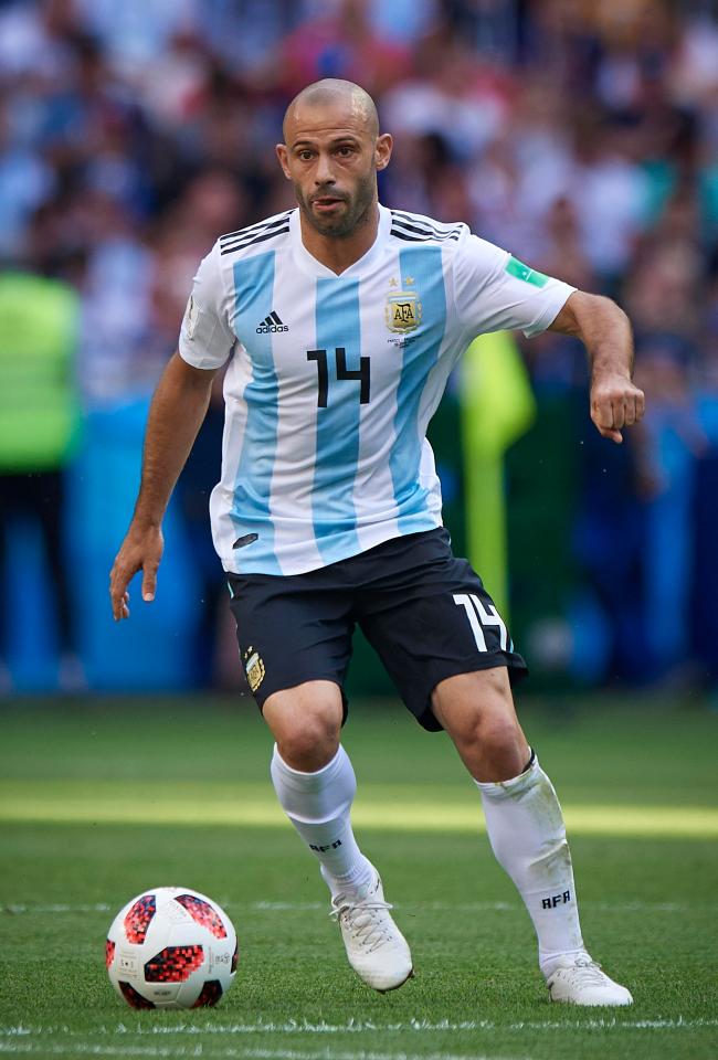  Argentina legend Javier Mascherano is another player Cookie can call upon