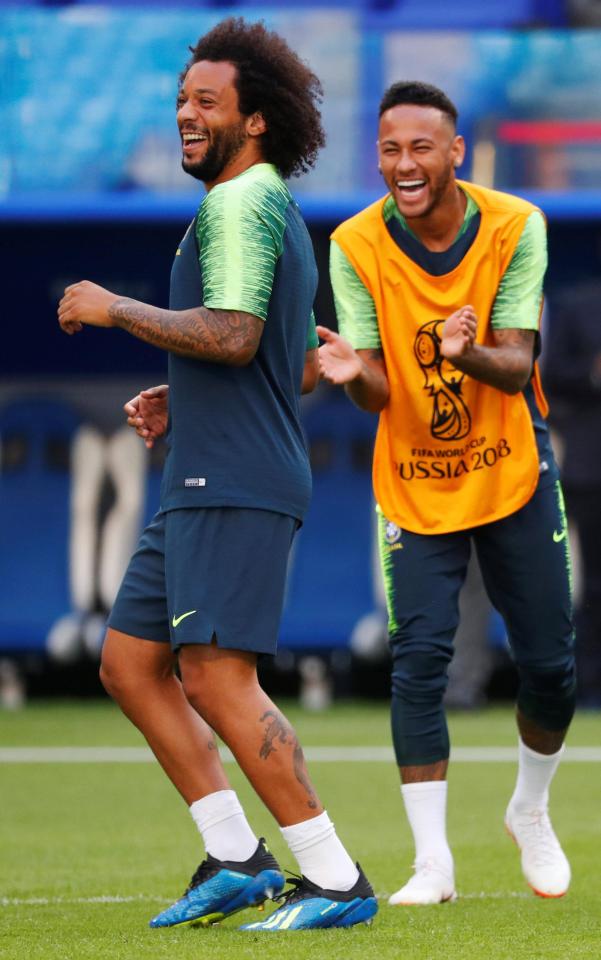  Marcelo is back in training after injury scare against Serbia while Neymar has a new trim