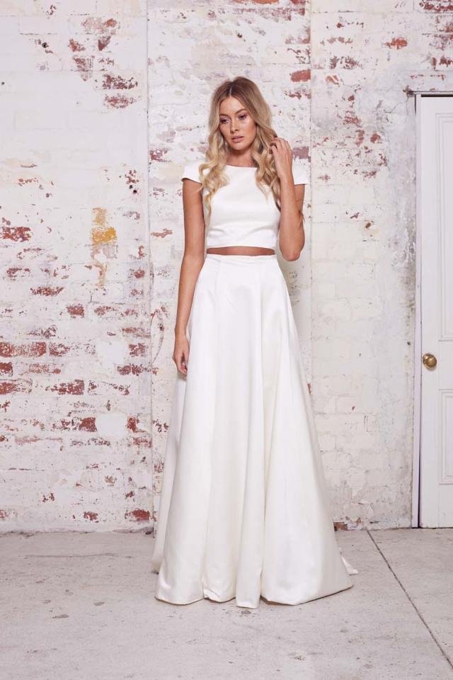  The Mabel wedding gown has been designed with the cosmopolitan bride in mind