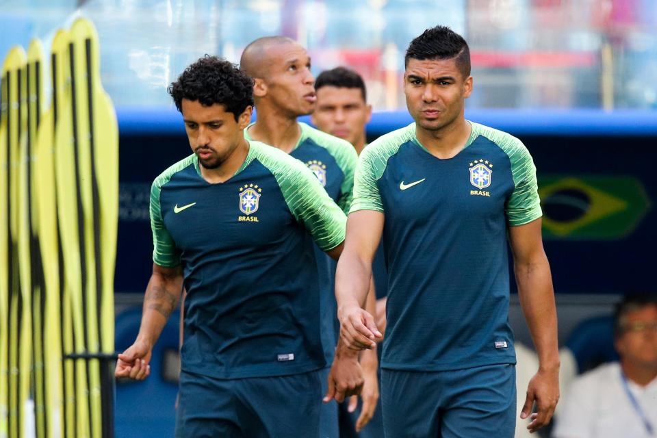  Casemeiro (right) has warned Brazil not to rely on Neymar to win them World Cup