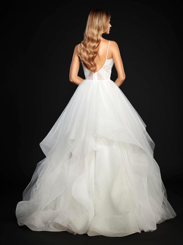  The fairytale Hayley Paige gown is stocked at Nordastrom which ships to the UK