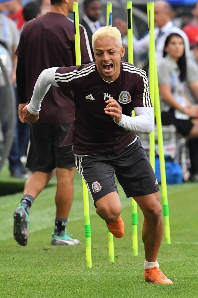  Javier Hernandez was one of a pair of Mexico players to unveil an incredible dyed hair do