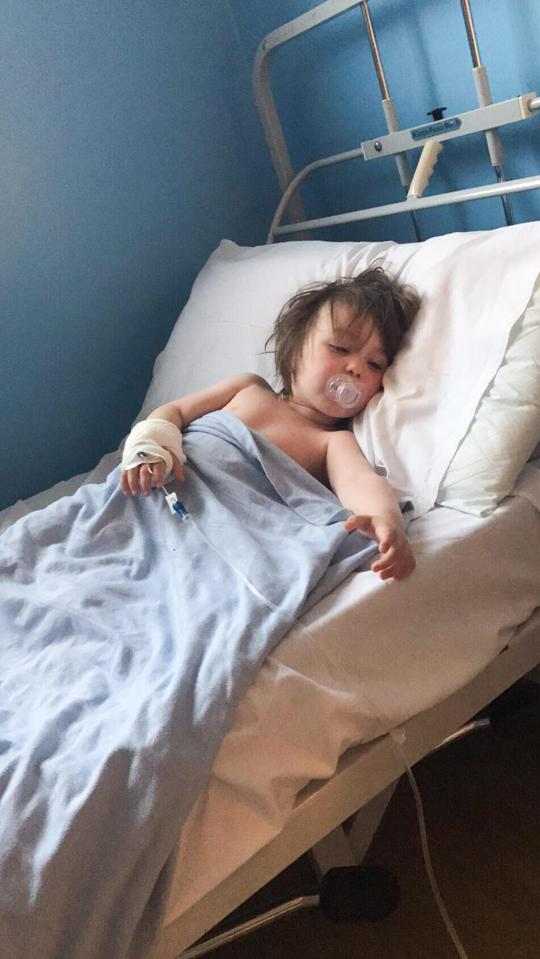 Dexter was left fighting for his life in hospital, struggling to breathe