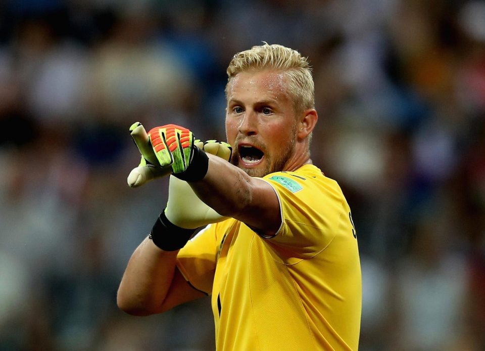 Denmark's Kasper Schmeichel has been chosen as the keeper