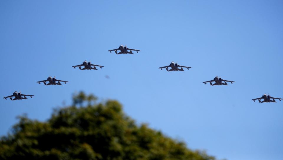  An epic flypast involving 100 aircraft will include fighter jets tearing through the skies