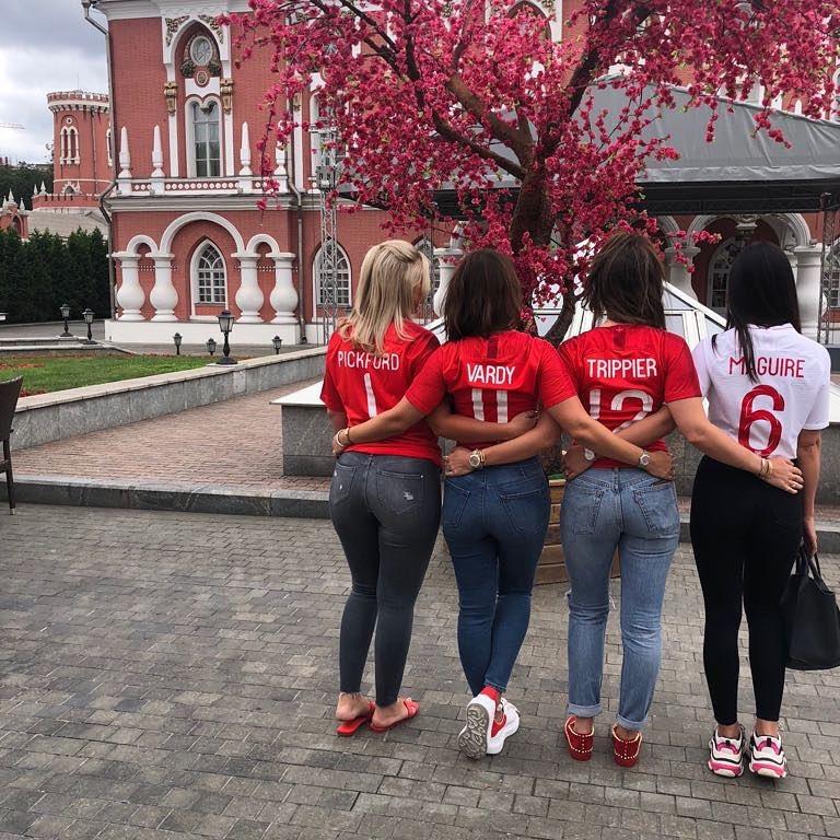  Megan shared a snap of her heading to a match with fellow Wags Becky Vardy, Charlotte Trippier and Fern Hawkins