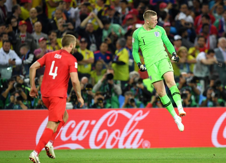  Pickford pulled out a Crtistian Ronaldo-inspired celebration after the penalty shootout win