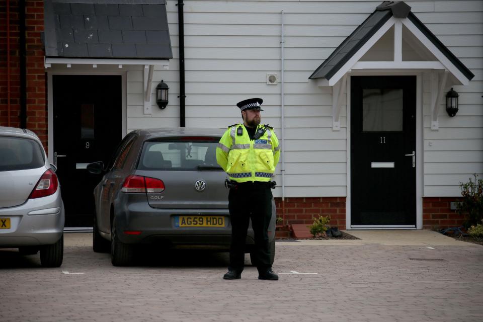  Police outside an address in Muggleton Road, Amesbury, Wiltshire