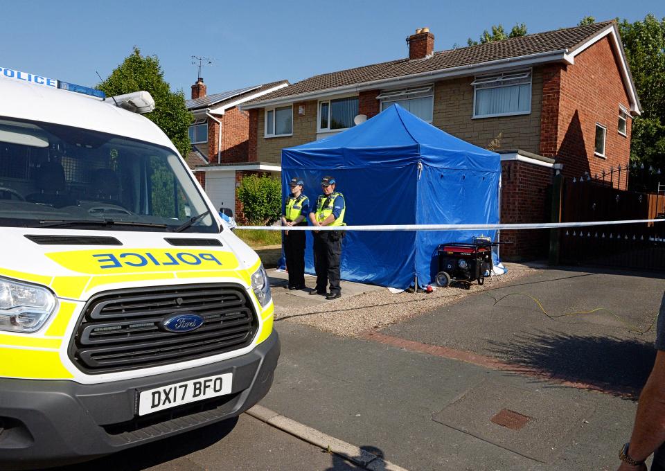  Police at the home of Letby in Cheshire today