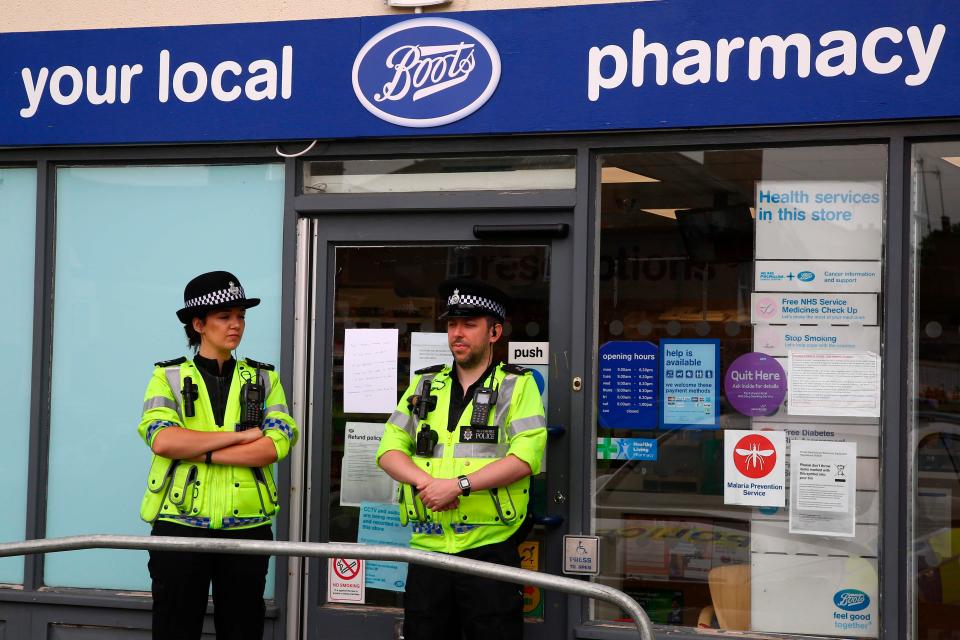  A Boots shop which Charlie visited on Saturday was also cordoned off