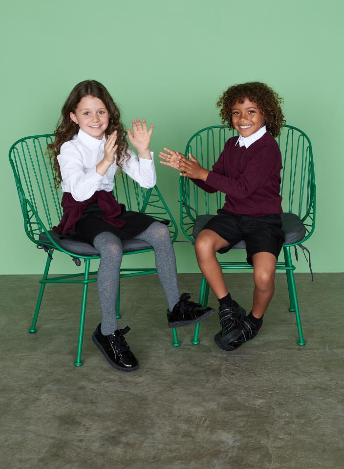  TU at Sainsbury's girls' uniform costs £47, while the boys' is £41. Green Tega chairs, £149 for two from 