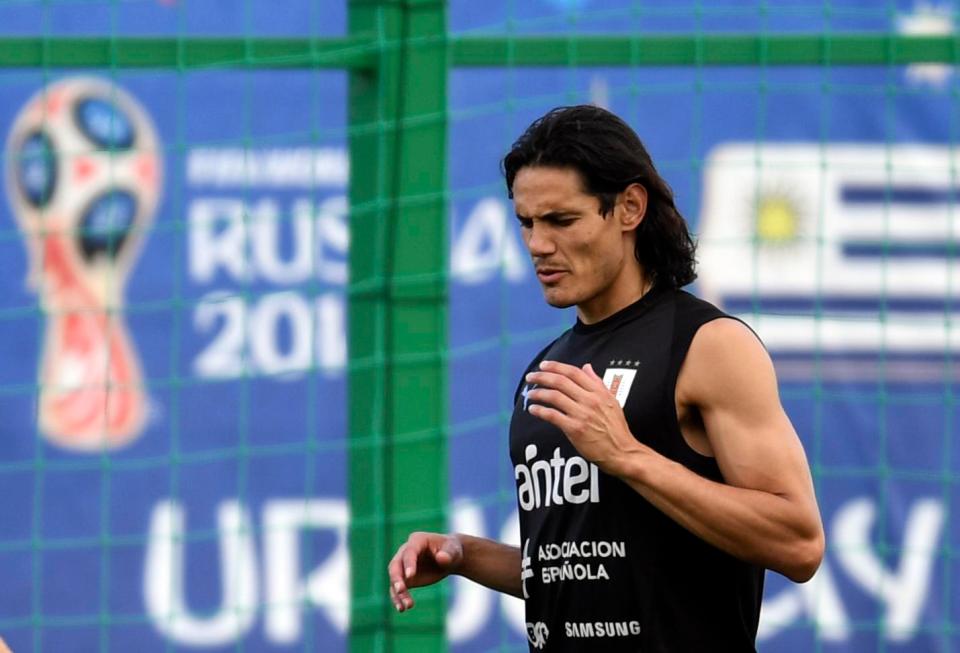  Cavani is unlikely to start but could come off the bench against France