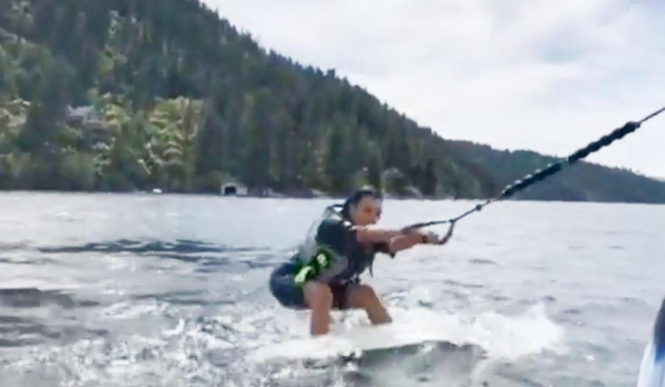  This week Kim Kardashian learned to stick to what she's good at, which isn't wakeboarding