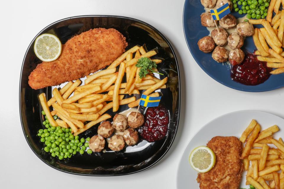  The 'plate of two halves' will go on sale tomorrow - with the winner's meal offered up on Sunday for £1