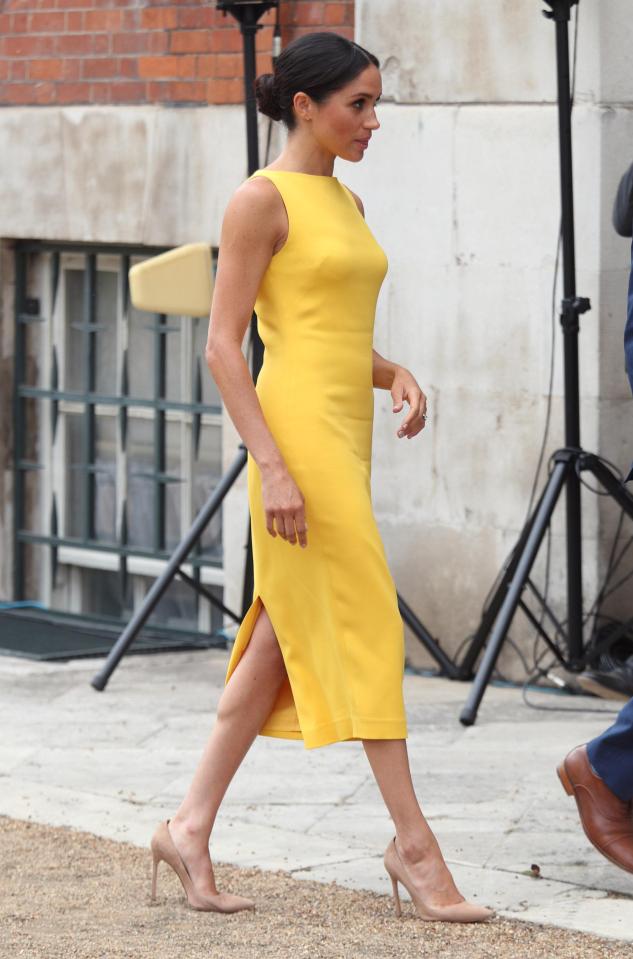 Meghan Markle chose a £1,300 Brandon Maxwell pencil dress for Marlborough House do