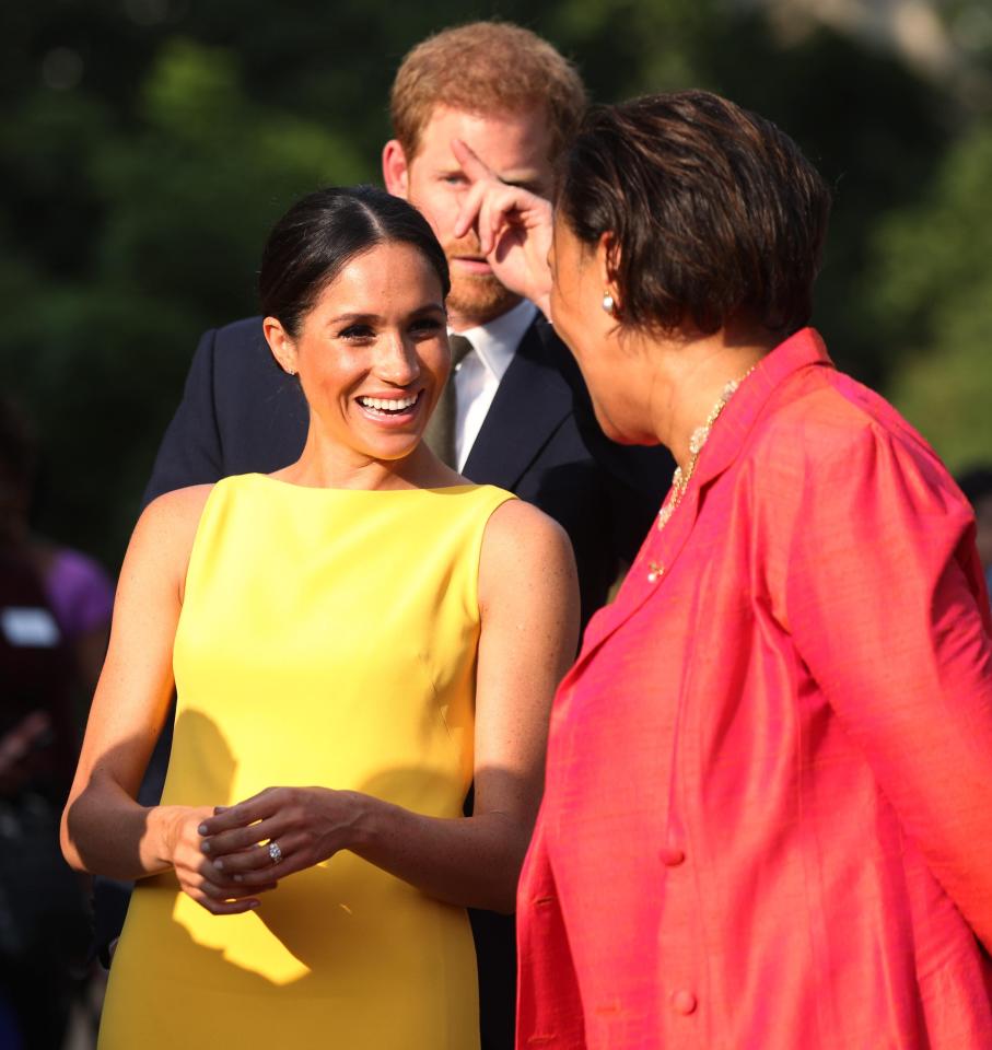 The Duchess was glowing as she chatted to guests