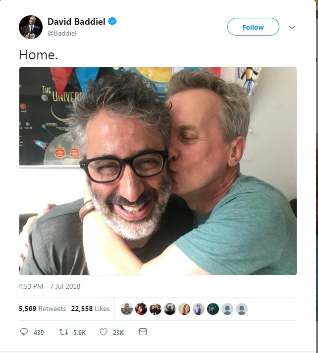  Baddiel and Skinner shared a patriotic kiss after England’s ticket to the semi-final