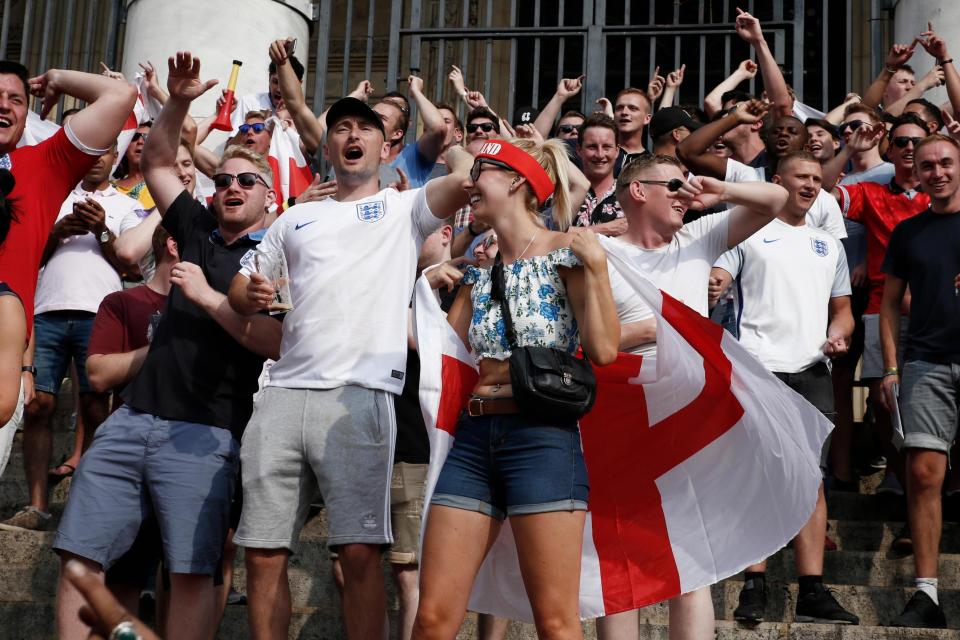  England fans will have sore heads on Monday if the Three Lions reach the World Cup final