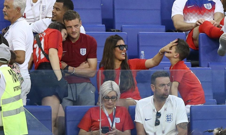  Rebekah has been in Russia with her children cheering on Vardy throughout the tournament