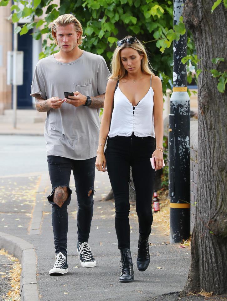  Loris Karius takes girlfriend Daniella Grace out for breakfast in Cheshire