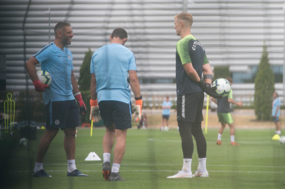 Hart is back at pre-season training before his ex-England team-mates are out of the World Cup