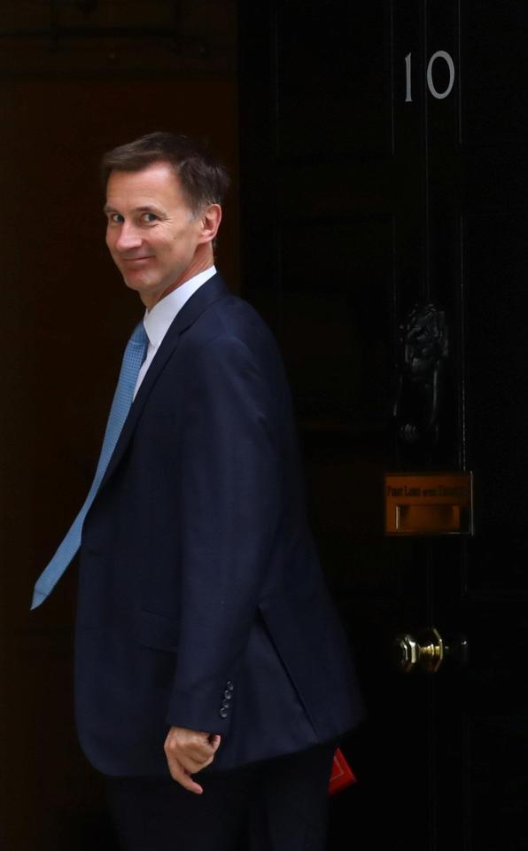  New Foreign Secretary Jeremy Hunt arriving at Downing Street for a Cabinet meeting