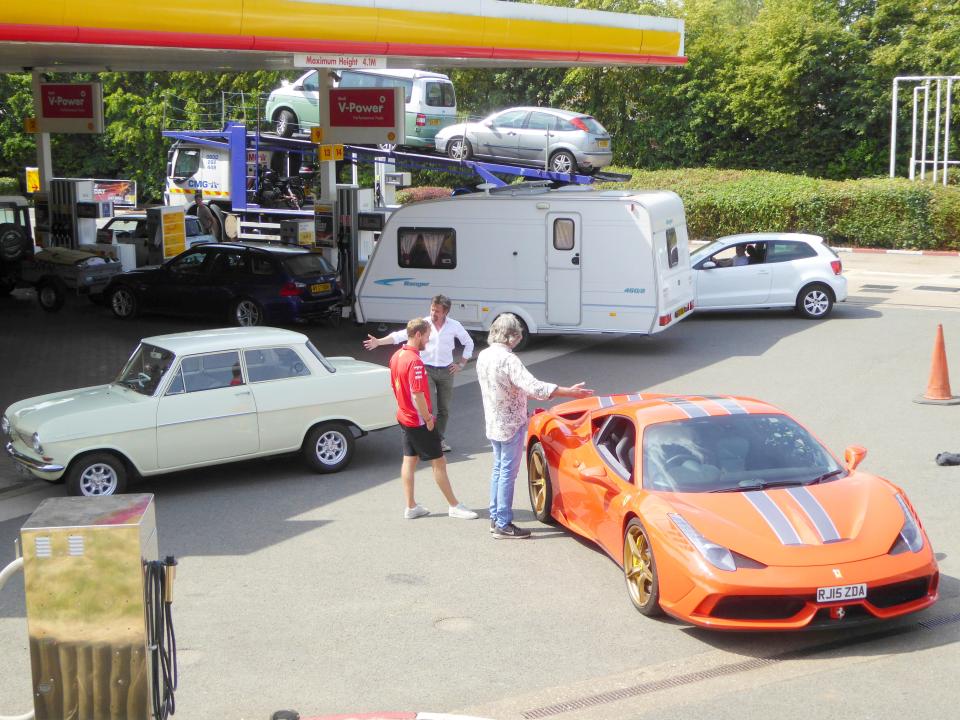 Sebastian Vettel was spotted at the Towcester Shell petrol station