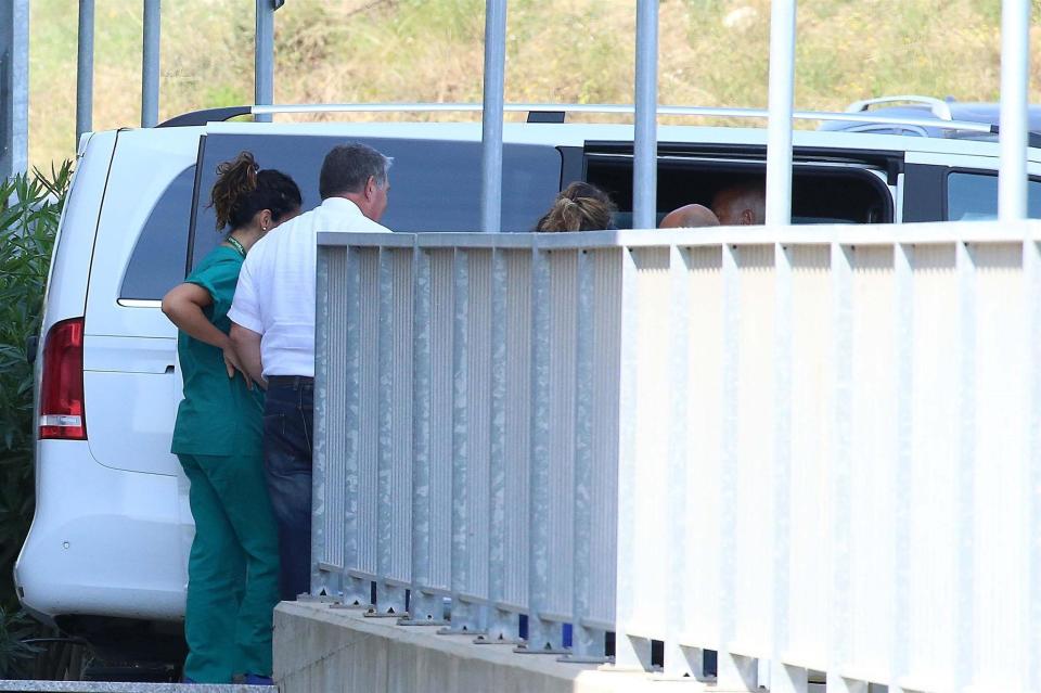 This photo is believed to show medics escorting Clooney from John Paul II Hospital