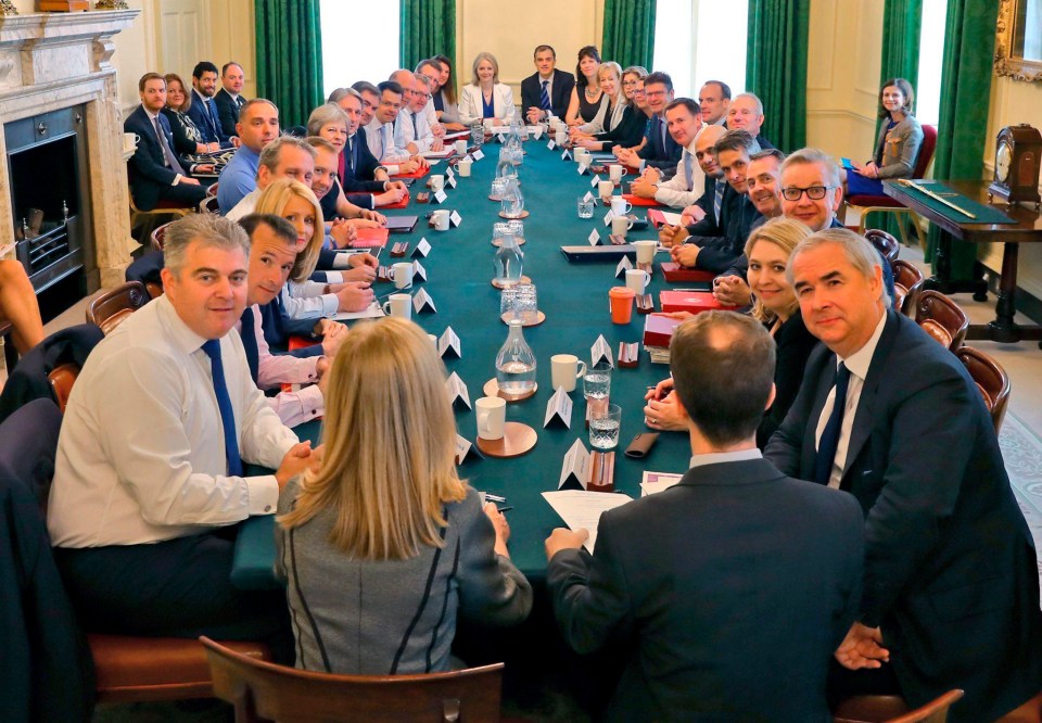 May’s Cabinet following the resignations of Boris Johnson and David Davis