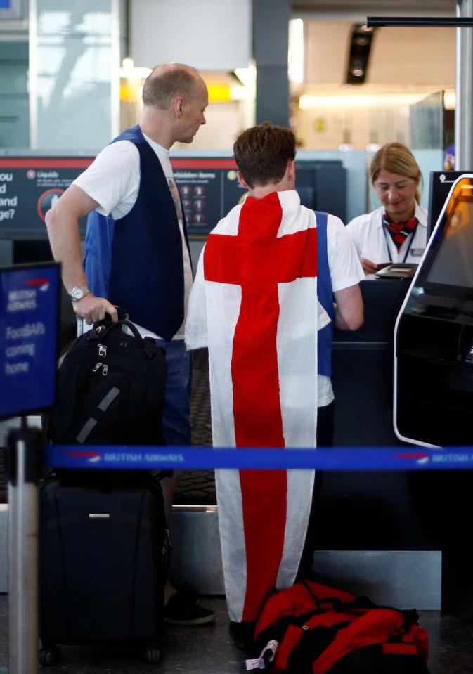  England fans are now draped in waistcoats or St George's flags