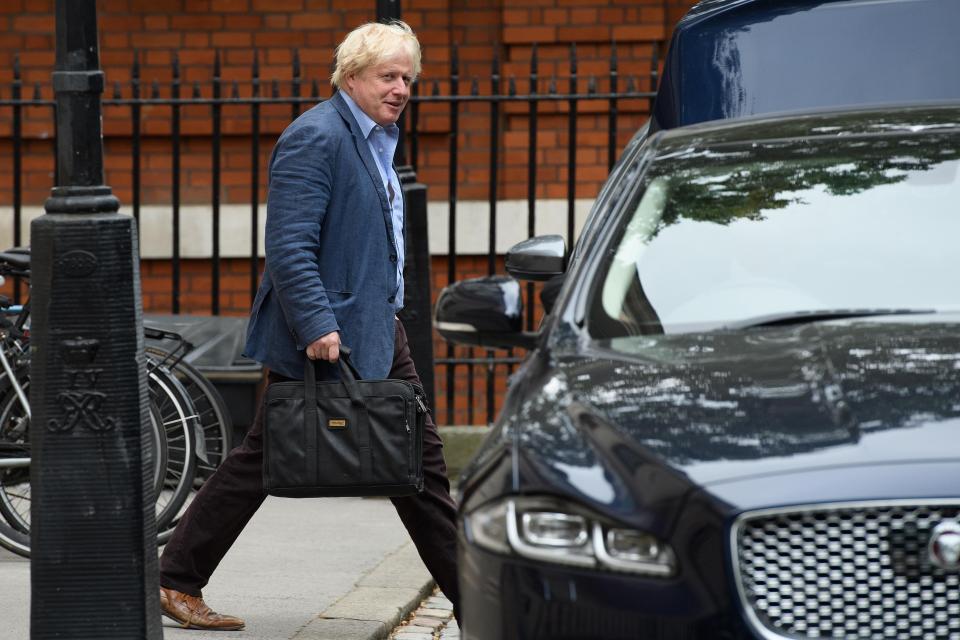  Mr Johnson - pictured here last week - could be finally leaving the grace-and-favour mansion – three weeks after resigning