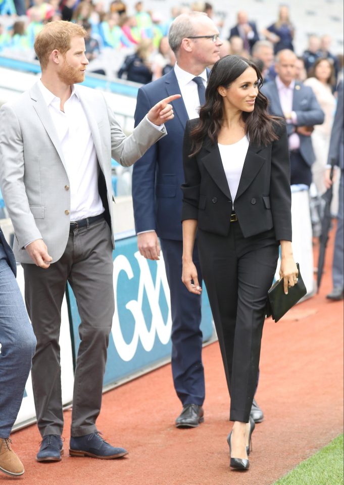  She and Prince Harry were both in their second outfit of the day by 11am