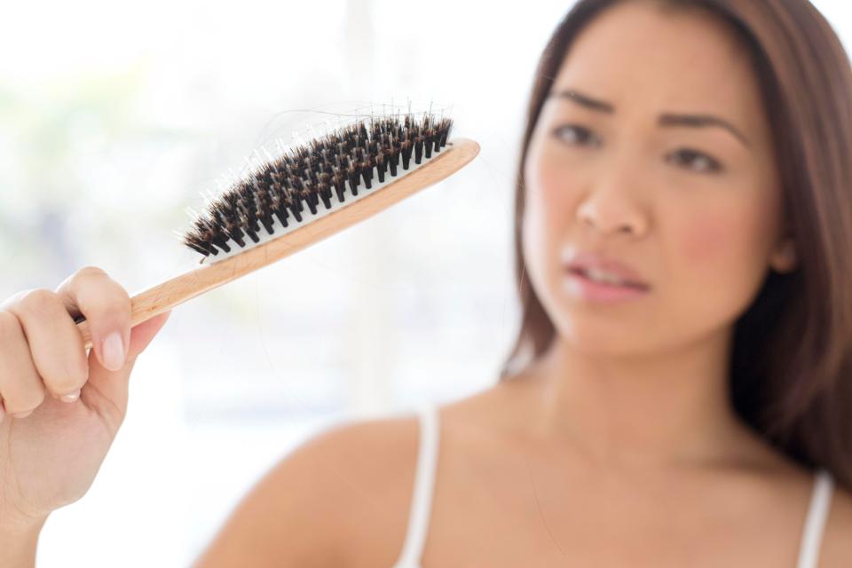  Every loses a few strands of hair a day.. extreme stress can trigger substantial loss