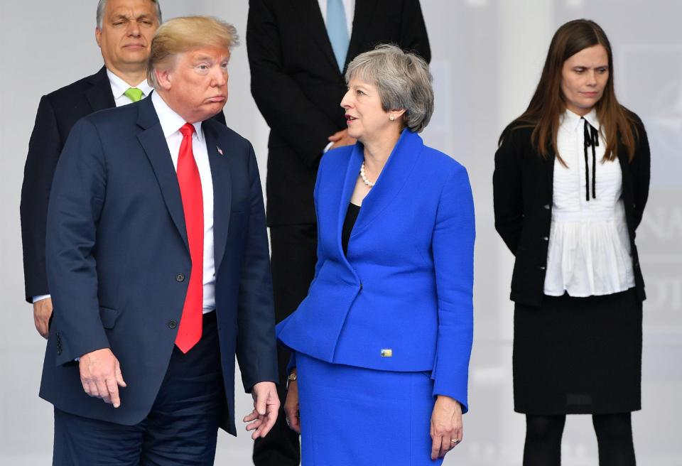  Trump yesterday claimed May's government was in 'turmoil'