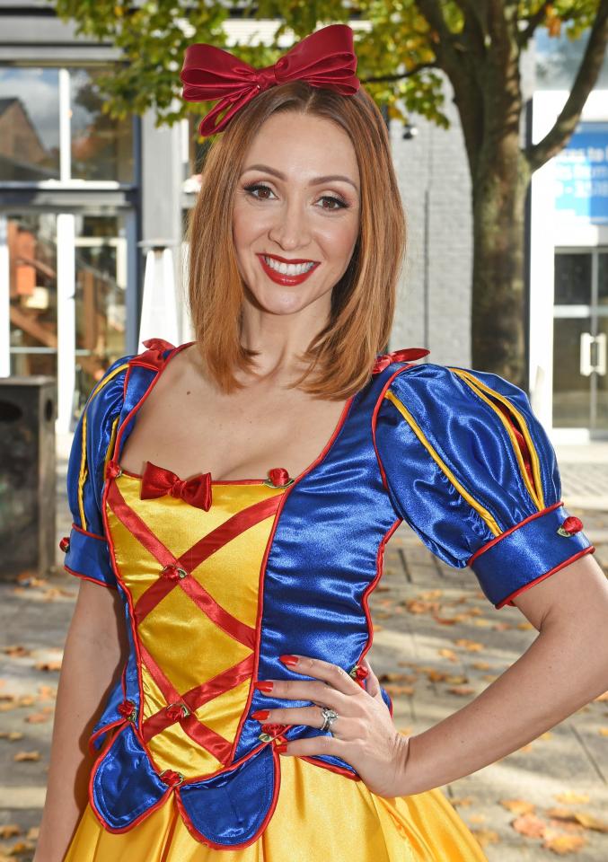  She met Lewis during a panto run in St Helen's where she played Snow White