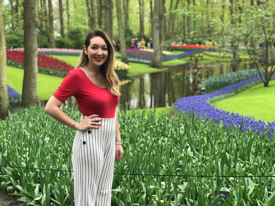  Sun writer Amanda Devlin at Amsterdam's Keukenhof Gardens... a stop en route to Norway