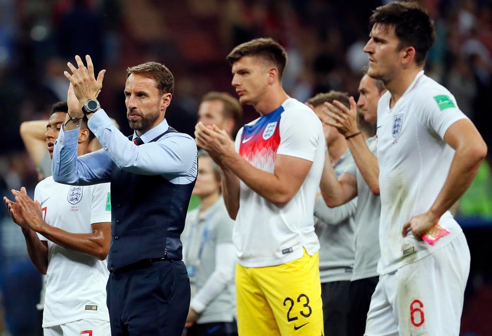  England players and Gareth Southgate are clearly gutted after full-time