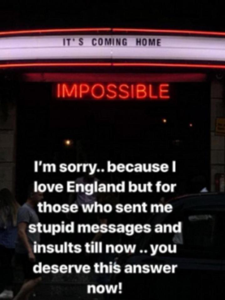 Mbappe posted his message to England fans on his Instagram page