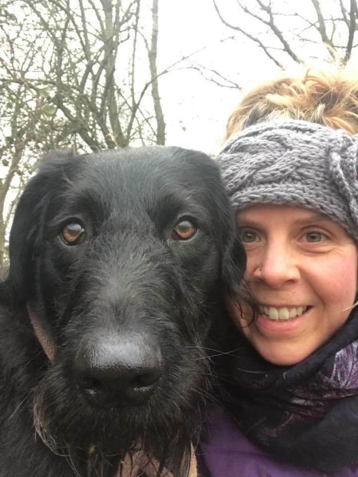  Liz, with her dog Milo, had never suffered any mental health problems before falling ill