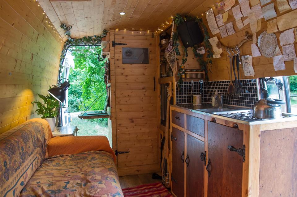  He spent about £2,500 converting the van into a liveable space