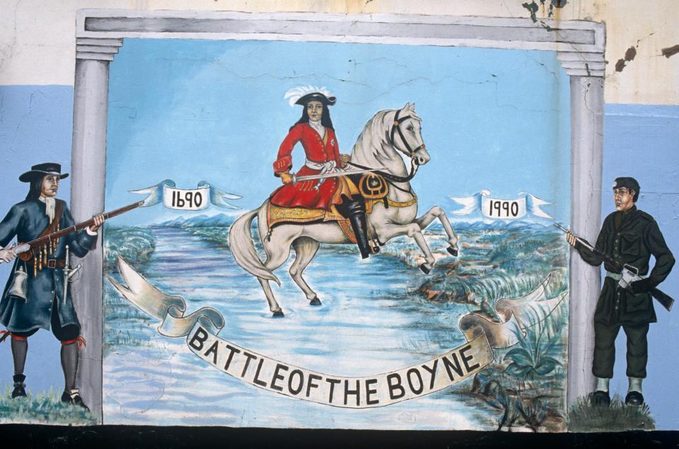  A King Billy mural commemorating the Battle of the Boyne in a loyalist area of Belfast