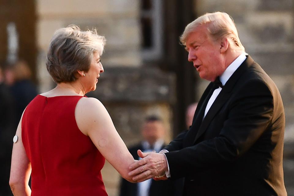  Mrs May gave the President a family tree documenting his historic links to Scotland