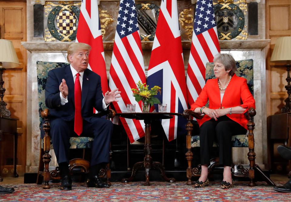  Theresa May and Donald Trump met at Chequers for a crunch showdown