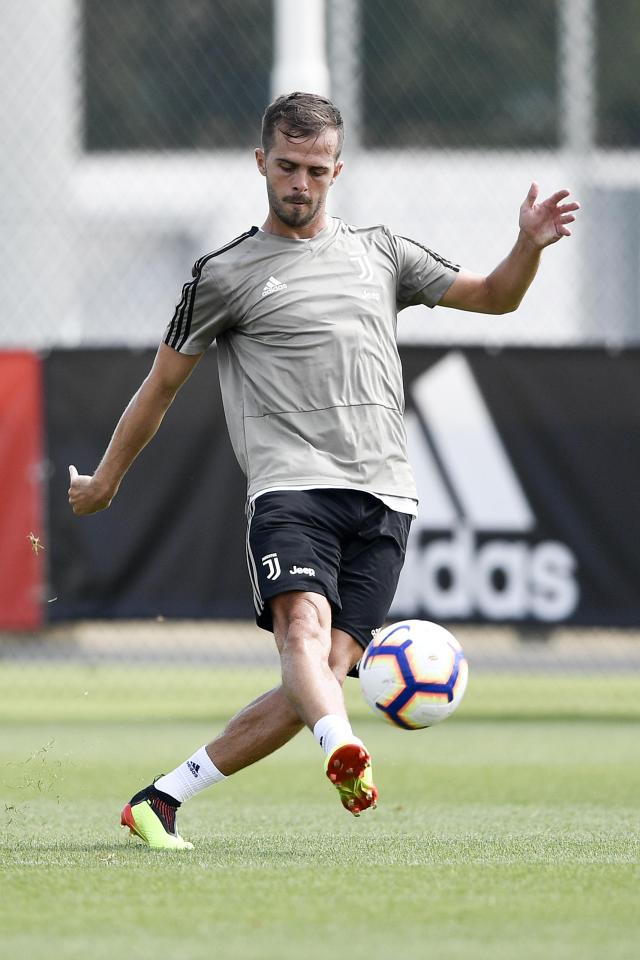 Miralem Pjanic is continuing to train with Juventus despite speculation he is on the move